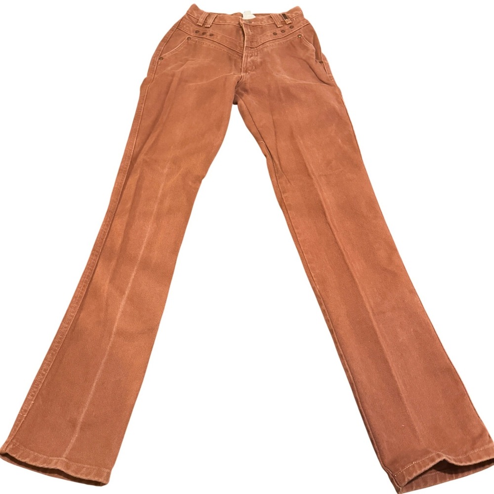 Vintage 90s Rockies Jeans 25x34 High Waist Rust Western Cowgirl Rodeo Bootcut